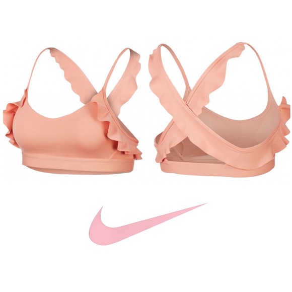 nike ruffle sports bra